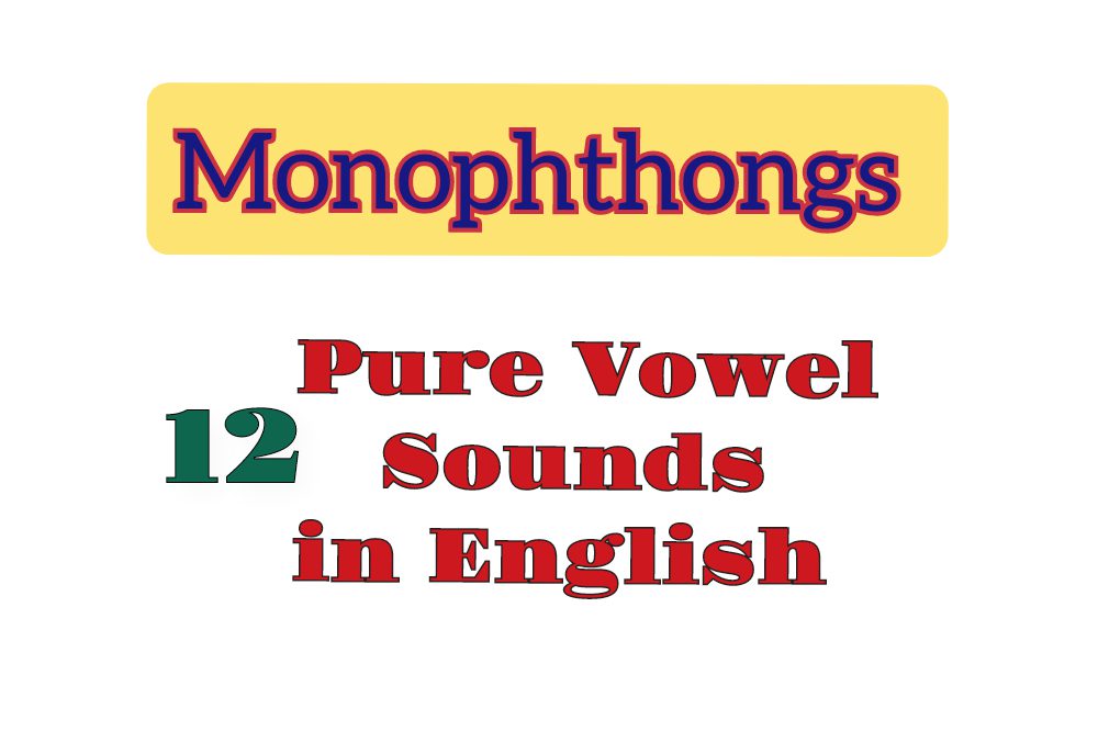 English Speech Sounds- 12 Pure Vowels and their Symbols