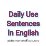 Daily use sentences in Hindi to English