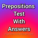 Prepositions Test with Answers